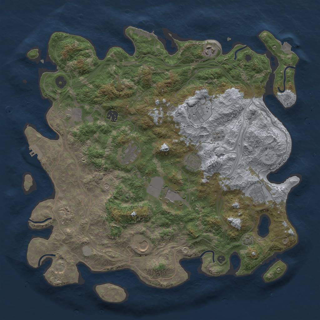 Rust Map: Procedural Map, Size: 4250, Seed: 1356785899, 19 Monuments