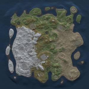 Thumbnail Rust Map: Procedural Map, Size: 4000, Seed: 1434236923, 19 Monuments
