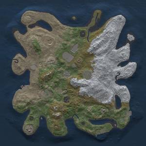 Thumbnail Rust Map: Procedural Map, Size: 3500, Seed: 269333216, 16 Monuments