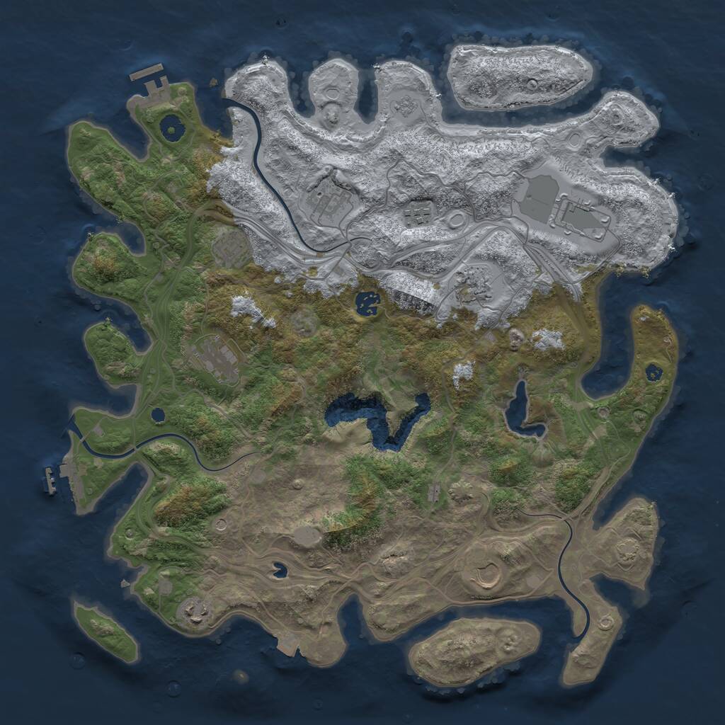 Rust Map: Procedural Map, Size: 4250, Seed: 6322, 15 Monuments