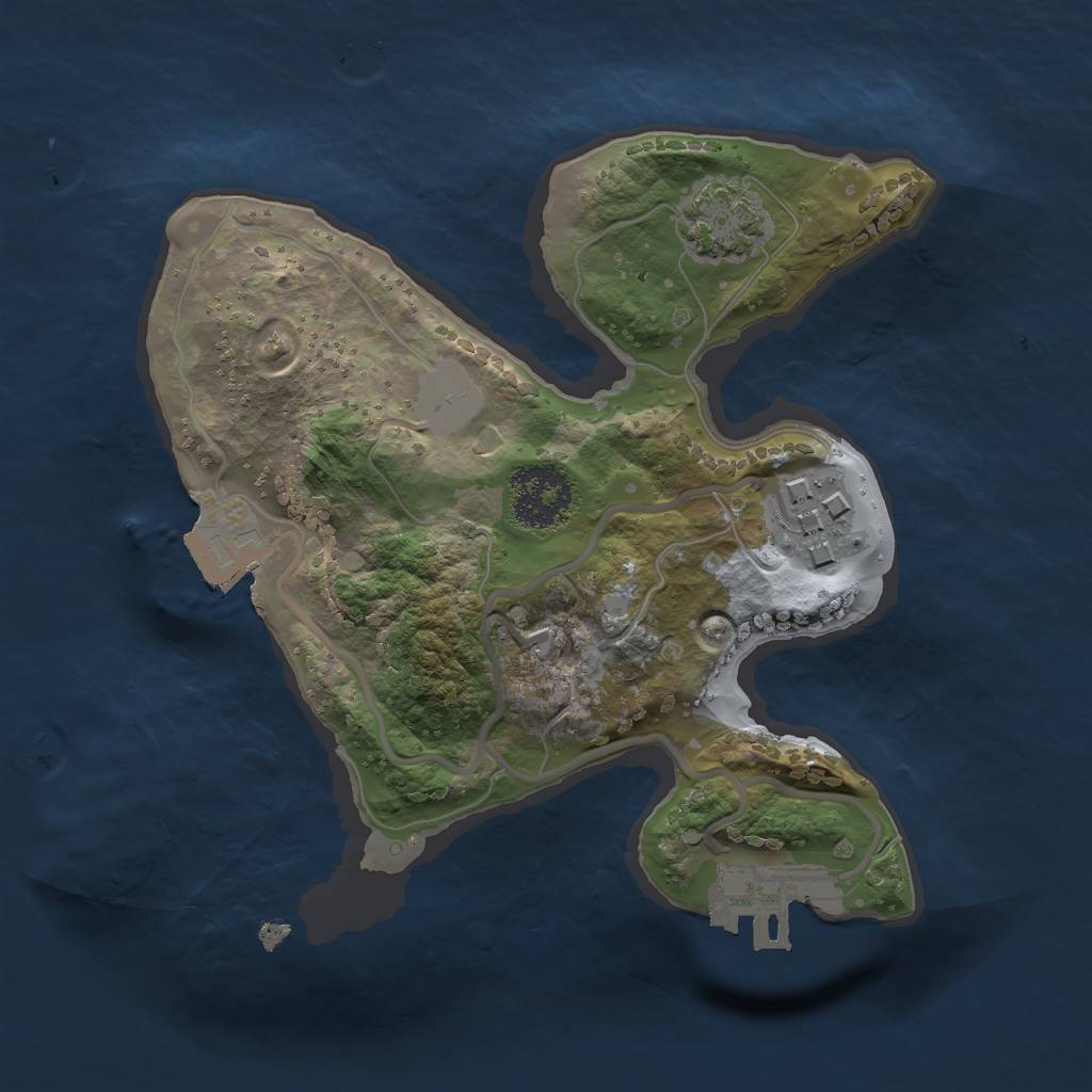 Rust Map: Procedural Map, Size: 1800, Seed: 1099629656, 6 Monuments