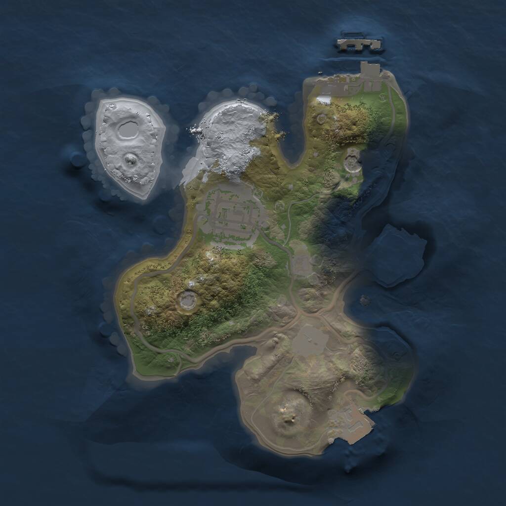 Rust Map: Procedural Map, Size: 1800, Seed: 700324403, 4 Monuments