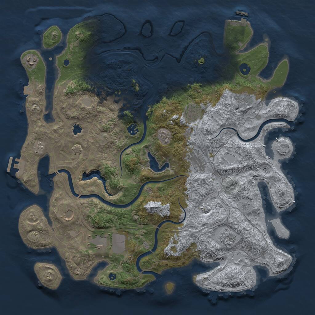 Rust Map: Procedural Map, Size: 4250, Seed: 2015144925, 16 Monuments