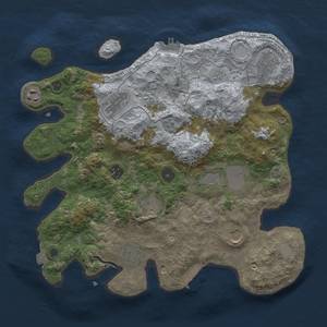 Thumbnail Rust Map: Procedural Map, Size: 3550, Seed: 77434334, 18 Monuments