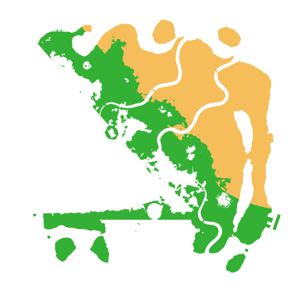Biome Rust Map: Procedural Map, Size: 3700, Seed: 1252542643