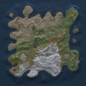 Thumbnail Rust Map: Procedural Map, Size: 3500, Seed: 252547472, 16 Monuments