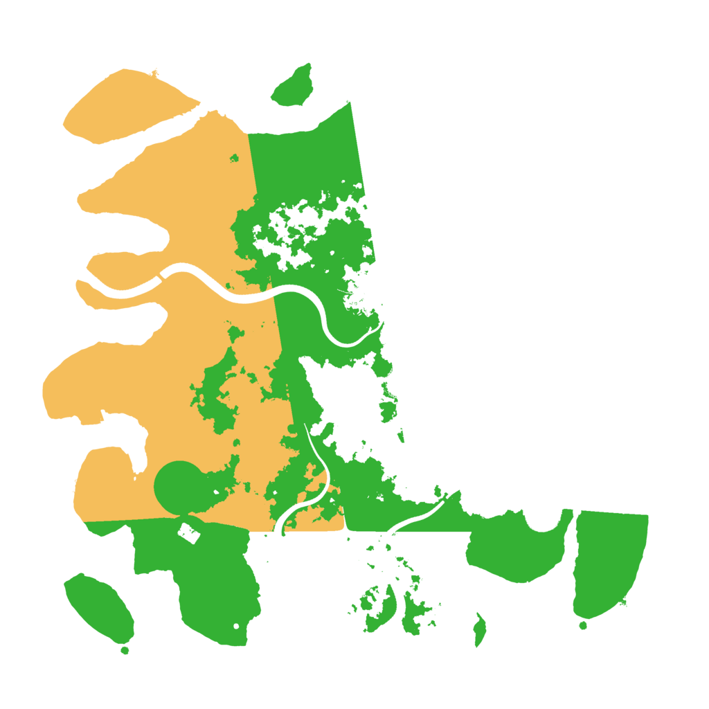 Biome Rust Map: Procedural Map, Size: 3600, Seed: 1186277975