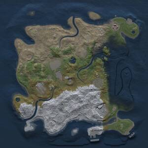 Thumbnail Rust Map: Procedural Map, Size: 3500, Seed: 295487674, 15 Monuments
