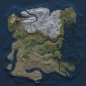 Thumbnail Rust Map: Procedural Map, Size: 3500, Seed: 31670585, 12 Monuments