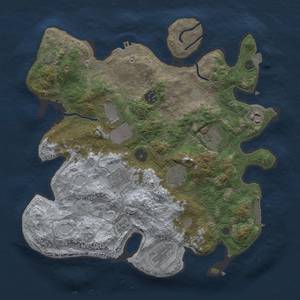 Thumbnail Rust Map: Procedural Map, Size: 3500, Seed: 639738465, 15 Monuments