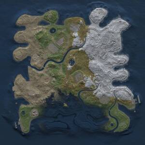Thumbnail Rust Map: Procedural Map, Size: 3750, Seed: 163892115, 15 Monuments