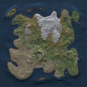 Thumbnail Rust Map: Procedural Map, Size: 3500, Seed: 11012024, 15 Monuments