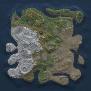 Thumbnail Rust Map: Procedural Map, Size: 3500, Seed: 656084871, 18 Monuments