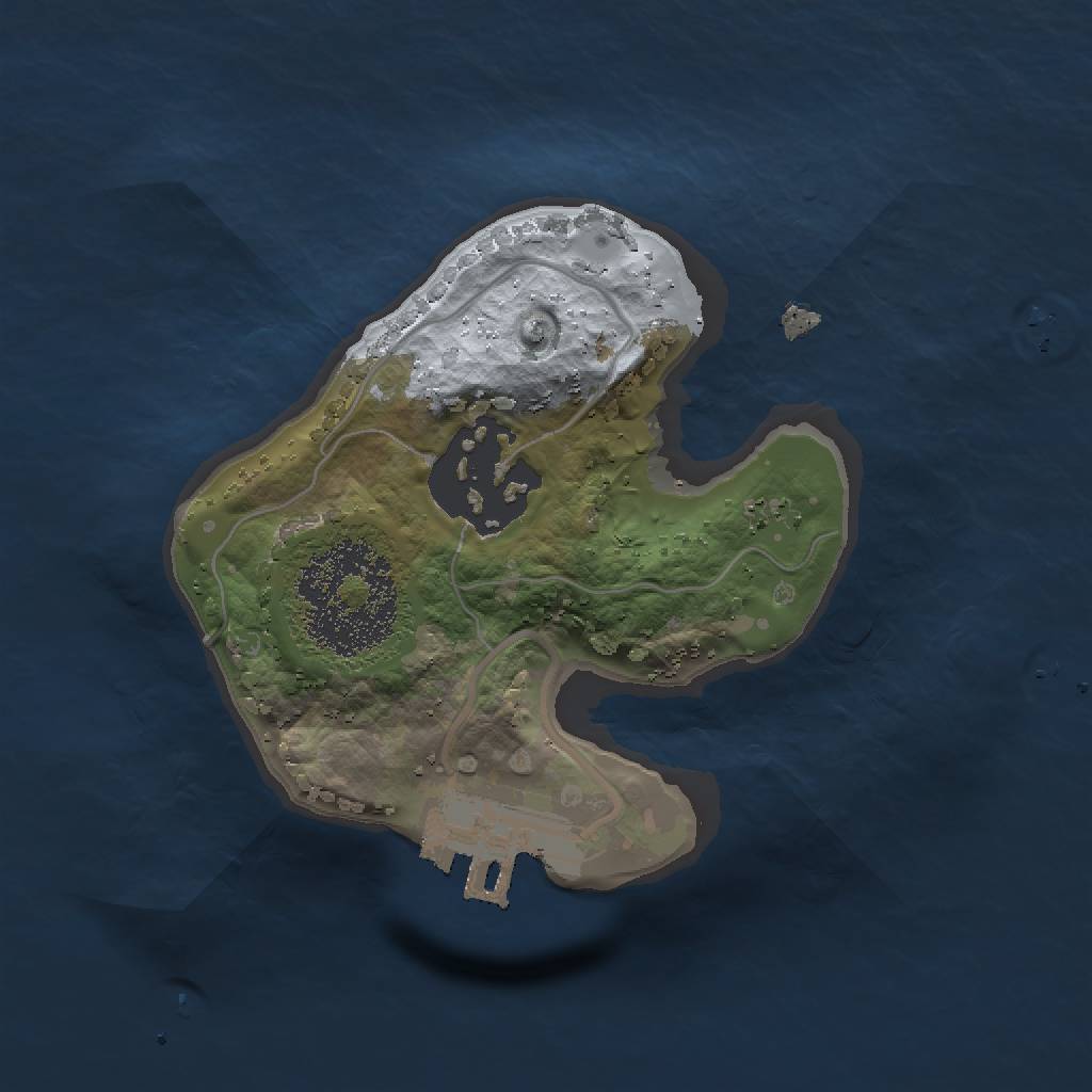 Rust Map: Procedural Map, Size: 1500, Seed: 647264999, 5 Monuments