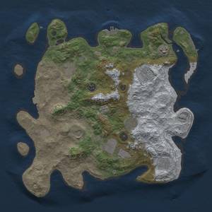 Thumbnail Rust Map: Procedural Map, Size: 3750, Seed: 110124, 17 Monuments
