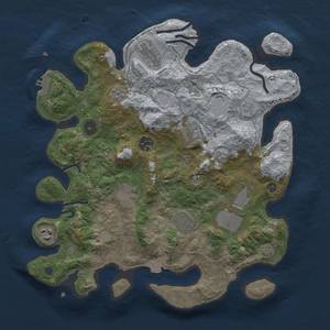 Thumbnail Rust Map: Procedural Map, Size: 3500, Seed: 1108333493, 15 Monuments