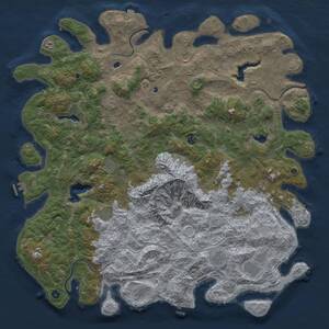 Thumbnail Rust Map: Procedural Map, Size: 5700, Seed: 50000, 17 Monuments