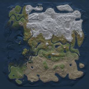 Thumbnail Rust Map: Procedural Map, Size: 4500, Seed: 1742776912, 16 Monuments
