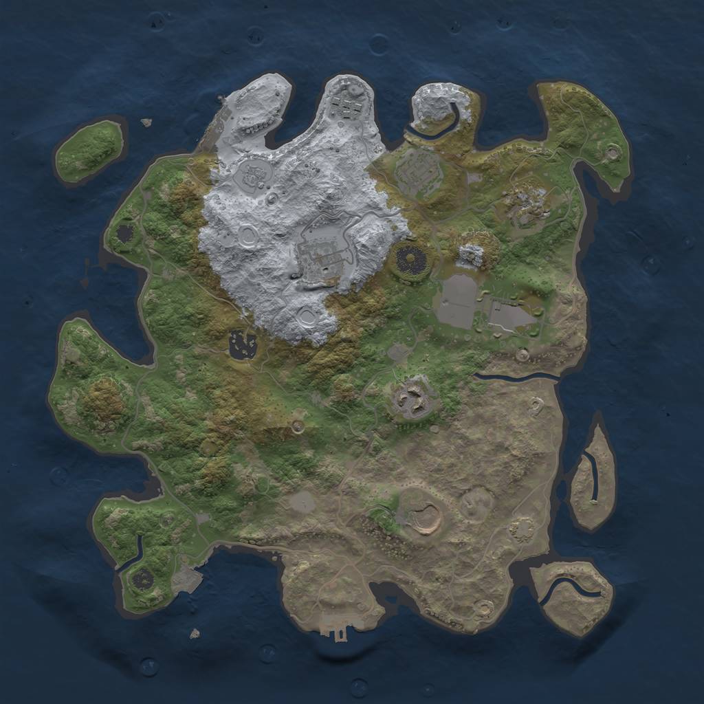 Rust Map: Procedural Map, Size: 3500, Seed: 373723701, 15 Monuments