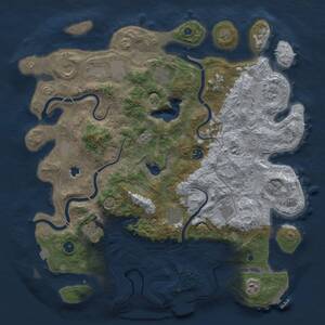 Thumbnail Rust Map: Procedural Map, Size: 4400, Seed: 367387846, 16 Monuments