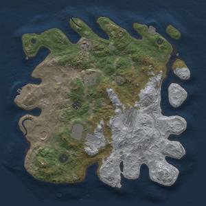 Thumbnail Rust Map: Procedural Map, Size: 3500, Seed: 998074, 14 Monuments