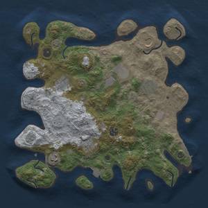 Thumbnail Rust Map: Procedural Map, Size: 3500, Seed: 529907850, 15 Monuments