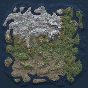 Thumbnail Rust Map: Procedural Map, Size: 5000, Seed: 1884555698, 19 Monuments