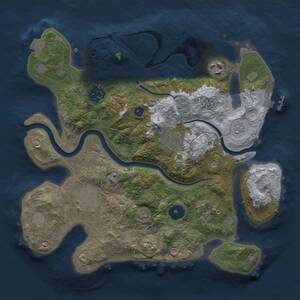 Thumbnail Rust Map: Procedural Map, Size: 3000, Seed: 1614798793, 11 Monuments