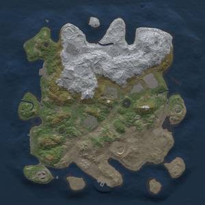 Thumbnail Rust Map: Procedural Map, Size: 3500, Seed: 2044005391, 15 Monuments