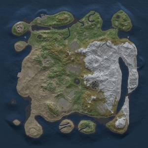 Thumbnail Rust Map: Procedural Map, Size: 3500, Seed: 1439683702, 17 Monuments