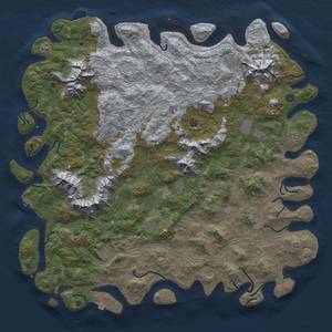 Thumbnail Rust Map: Procedural Map, Size: 6000, Seed: 116864701, 19 Monuments