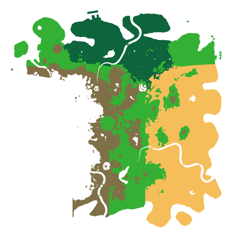 Biome Rust Map: Procedural Map, Size: 4500, Seed: 1999215865