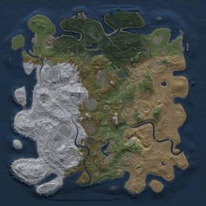 Thumbnail Rust Map: Procedural Map, Size: 4500, Seed: 1999215865, 19 Monuments