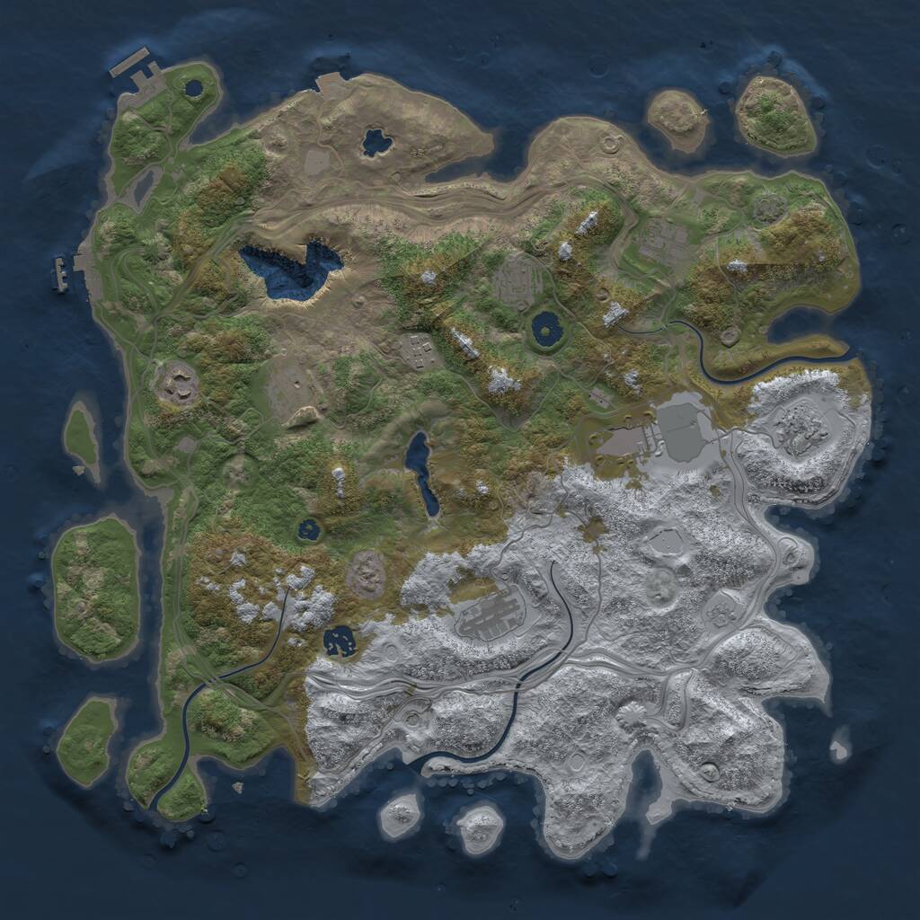 Rust Map: Procedural Map, Size: 4250, Seed: 1711, 15 Monuments