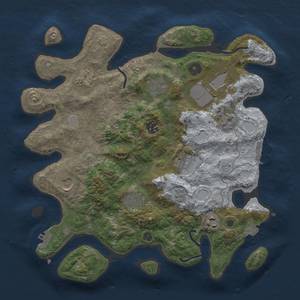 Thumbnail Rust Map: Procedural Map, Size: 3500, Seed: 1431562275, 17 Monuments