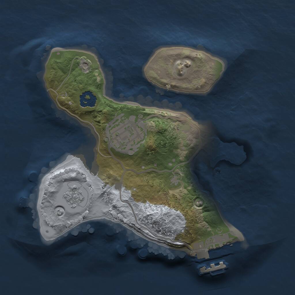 Rust Map: Procedural Map, Size: 1750, Seed: 817031477, 4 Monuments