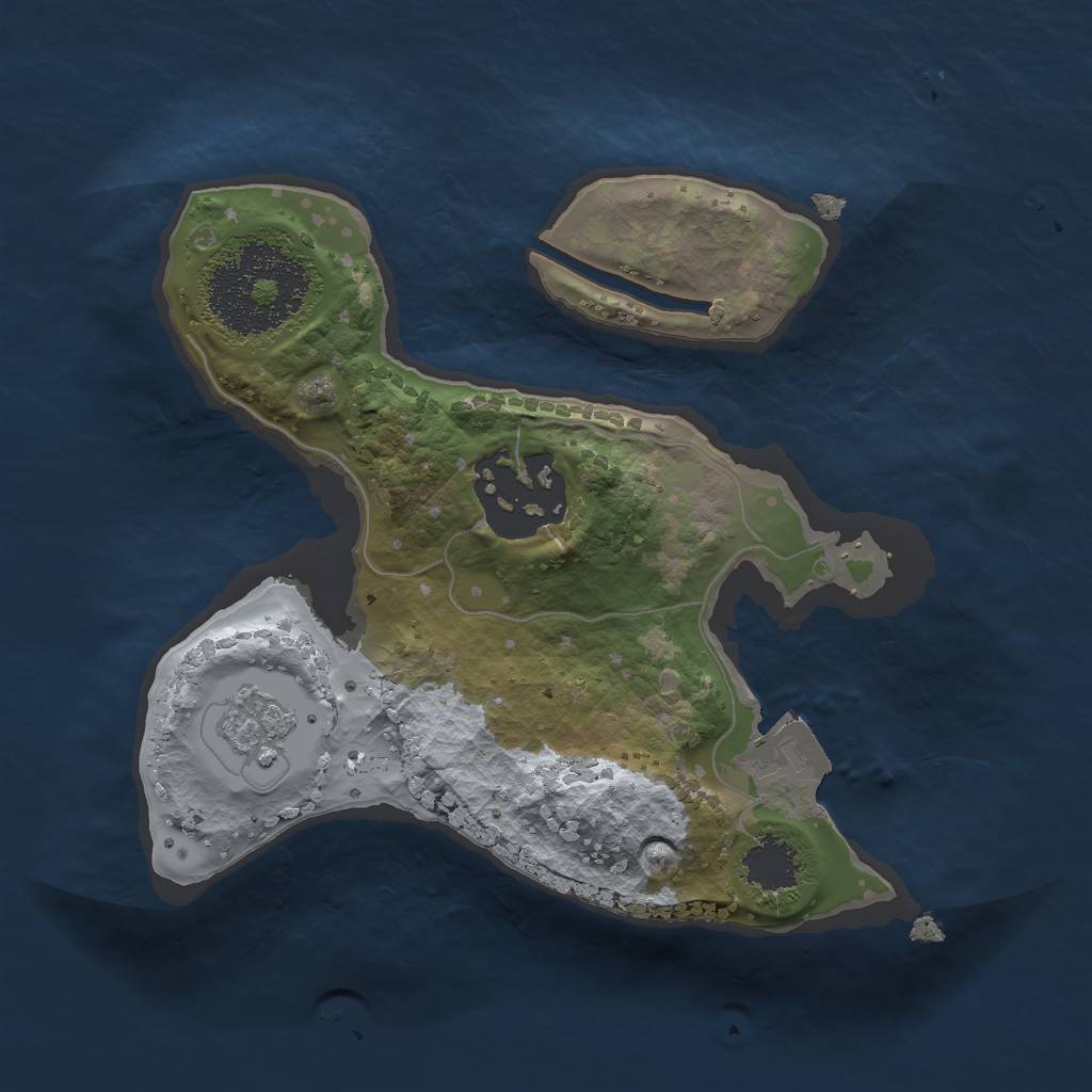 Rust Map: Procedural Map, Size: 1750, Seed: 817031477, 5 Monuments