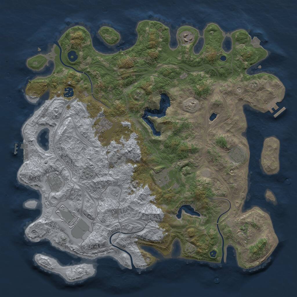 Rust Map: Procedural Map, Size: 4250, Seed: 1229844057, 15 Monuments