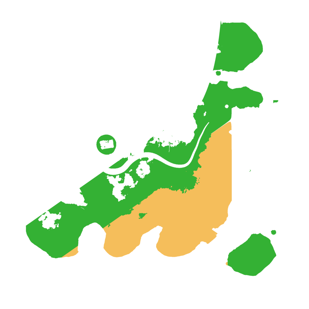 Biome Rust Map: Procedural Map, Size: 2500, Seed: 77477