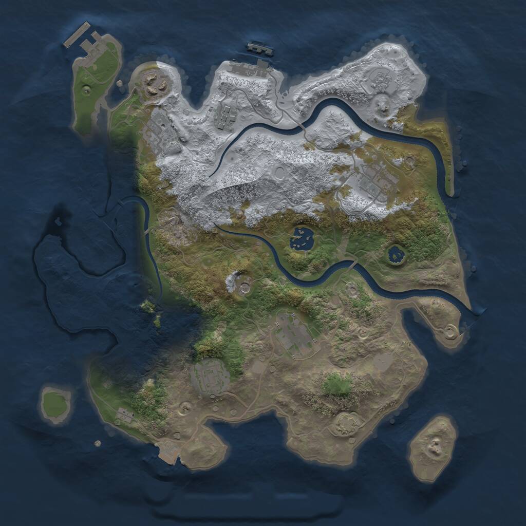 Rust Map: Procedural Map, Size: 3250, Seed: 1000000170, 13 Monuments