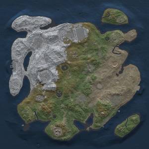 Thumbnail Rust Map: Procedural Map, Size: 3500, Seed: 1725990412, 18 Monuments