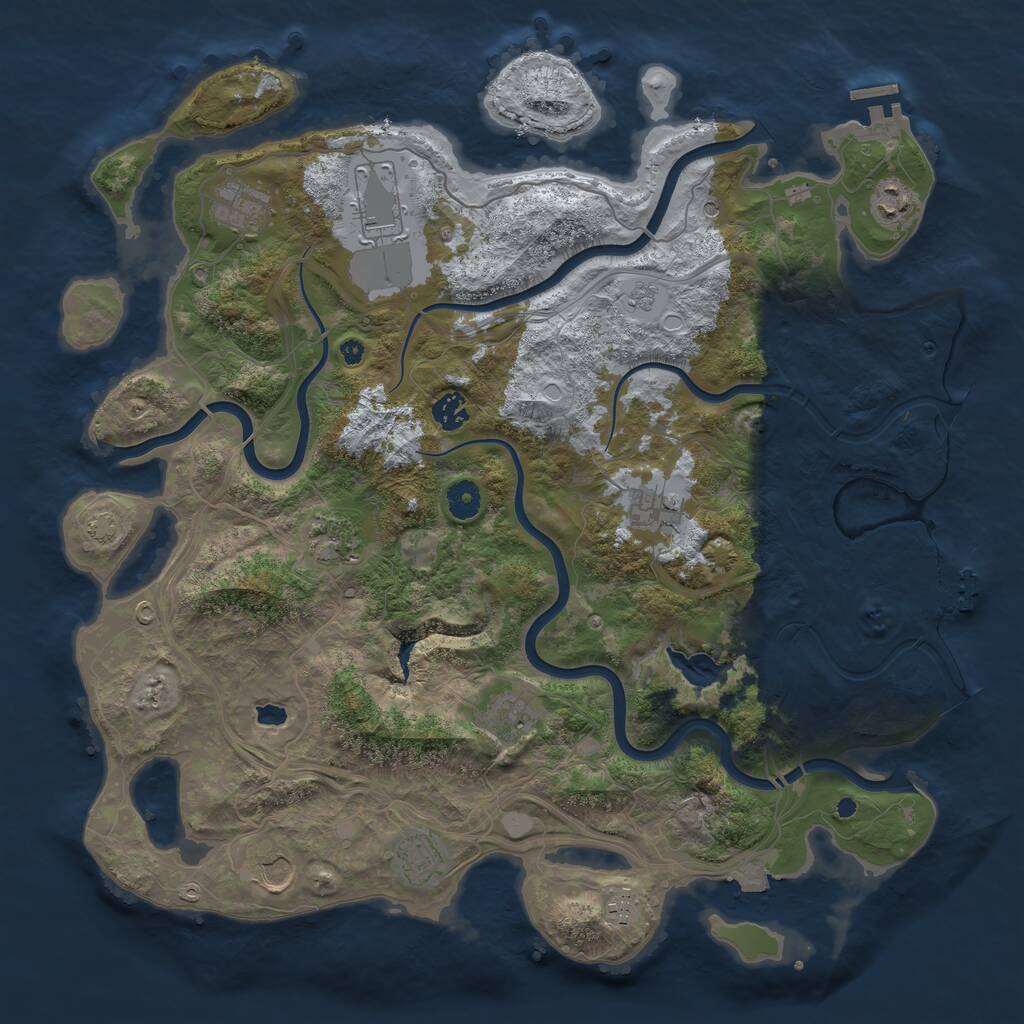 Rust Map: Procedural Map, Size: 4250, Seed: 159481, 16 Monuments