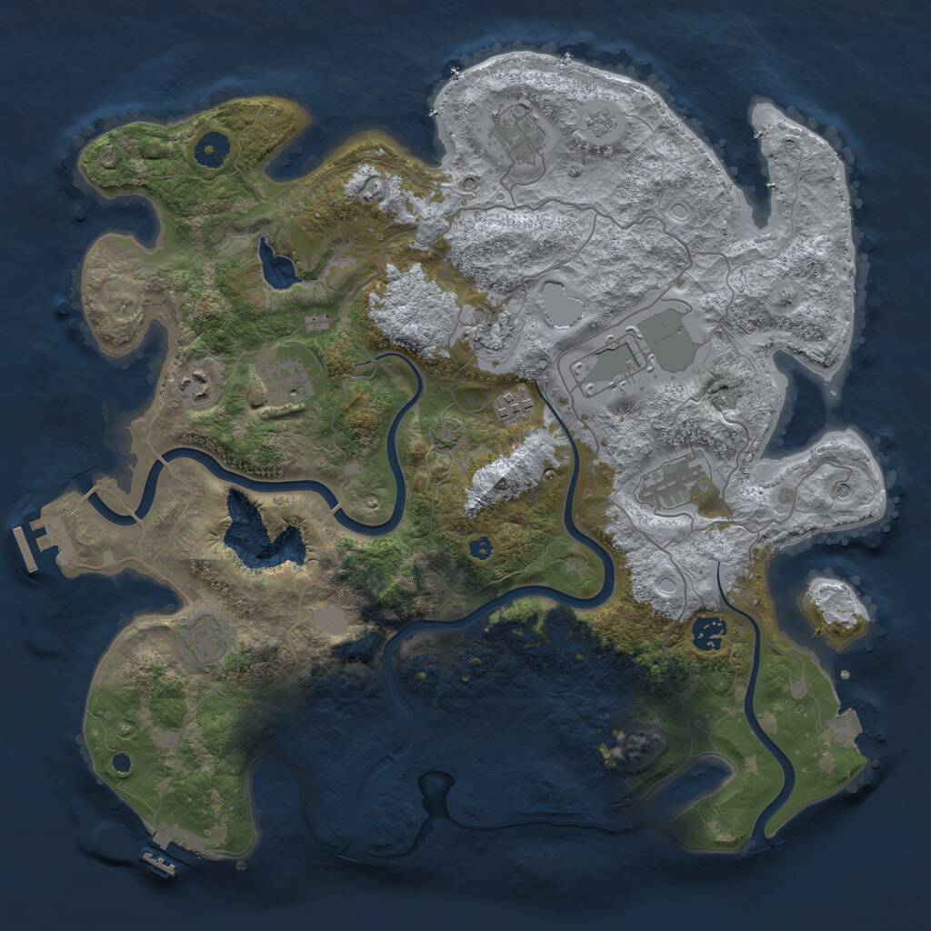 Rust Map: Procedural Map, Size: 4000, Seed: 108797646, 15 Monuments