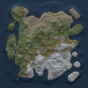 Thumbnail Rust Map: Procedural Map, Size: 3500, Seed: 375301433, 15 Monuments