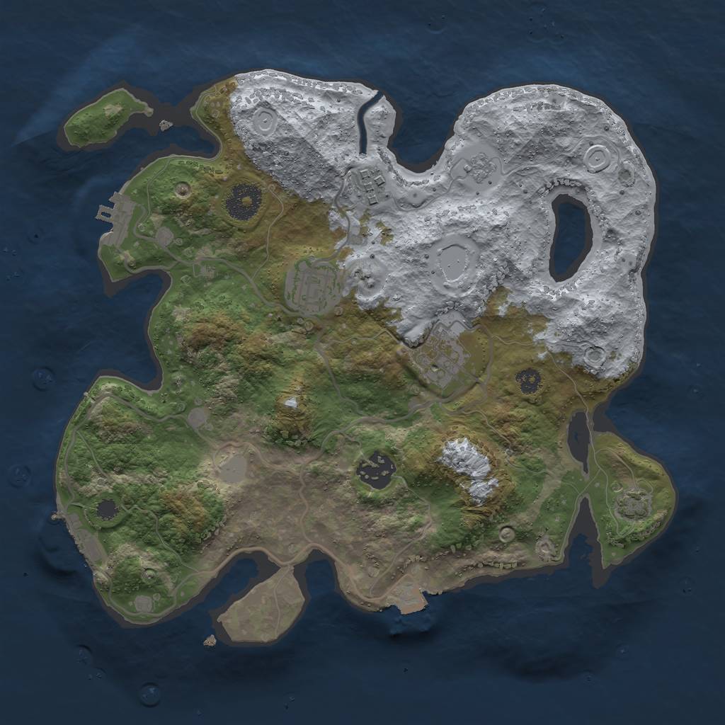 Rust Map: Procedural Map, Size: 3000, Seed: 1667476565, 11 Monuments