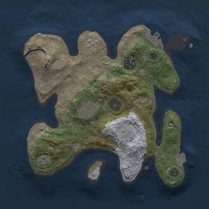 Thumbnail Rust Map: Procedural Map, Size: 2500, Seed: 1218738825, 10 Monuments