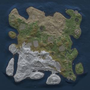 Thumbnail Rust Map: Procedural Map, Size: 3500, Seed: 316387897, 18 Monuments