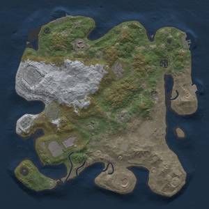 Thumbnail Rust Map: Procedural Map, Size: 3500, Seed: 5324119, 18 Monuments