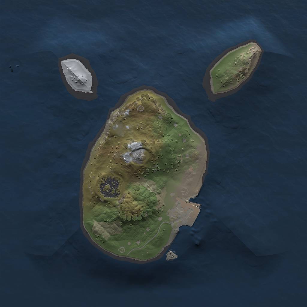 Rust Map: Procedural Map, Size: 1500, Seed: 654538930, 3 Monuments