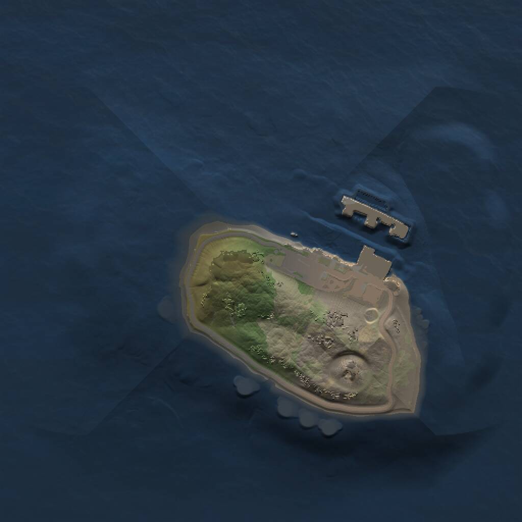 Rust Map: Procedural Map, Size: 1100, Seed: 1112919705, 2 Monuments